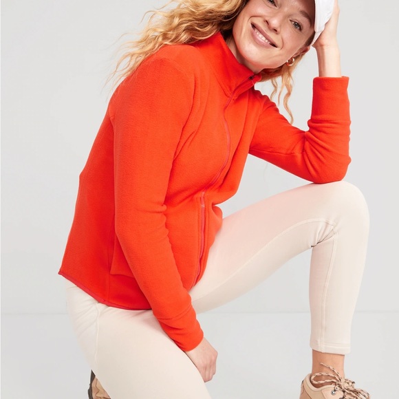 NWT  OLD NAVY Full-Zip Fleece Jacket Color: Mystic Fire - Picture 3 of 7